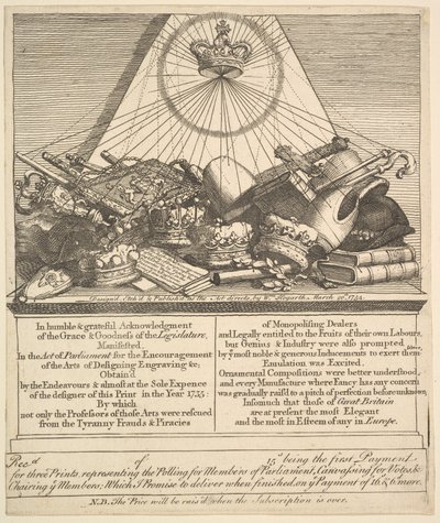 Couronnes, mitres, masses, etc., 1755 - William Hogarth