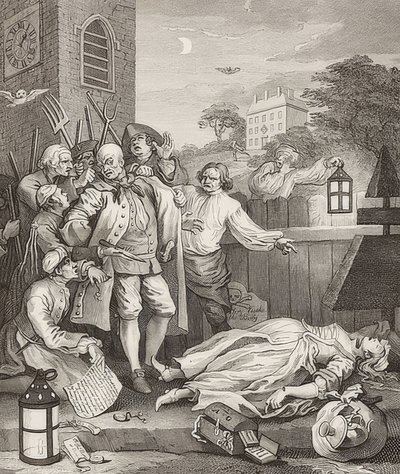 Cruauté en perfection. De: Les quatre étapes de la cruauté. 1751 - William Hogarth