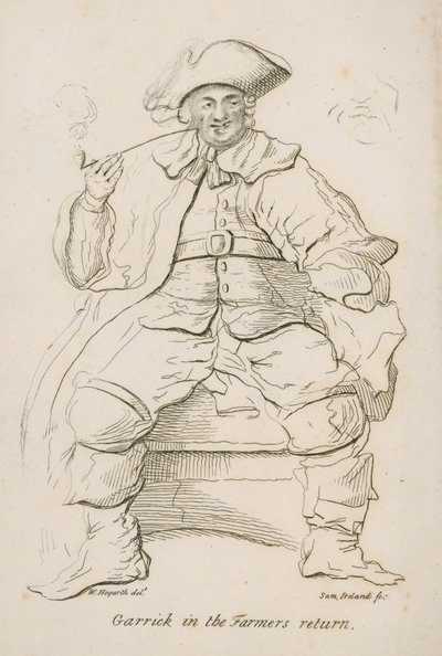David Garrick dans le retour du fermier - William Hogarth