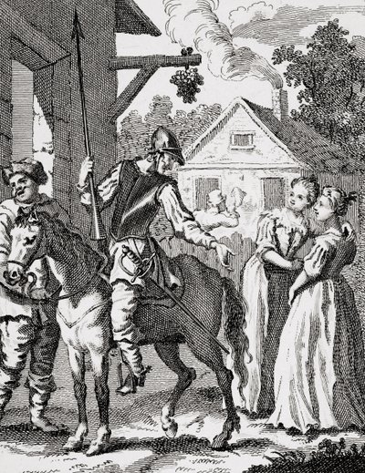Don Quichotte et Sancho Panza à une auberge, publié en 1798 - William Hogarth
