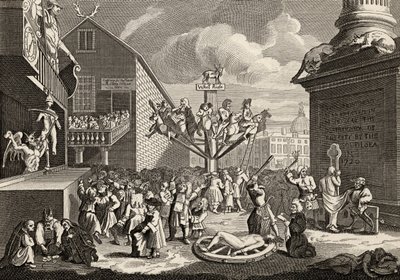 Gravure emblématique de la mer du Sud, tirée de "The Works of William Hogarth", publiée en 1833 (lithographie) - William Hogarth