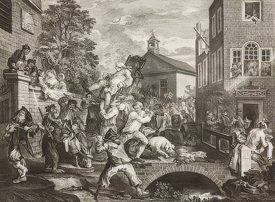 Les élections parlementaires, Planche 4 : Le triomphe des députés - William Hogarth