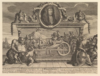 Frontispice et son explication : Douze grandes illustrations pour Samuel Butler - William Hogarth
