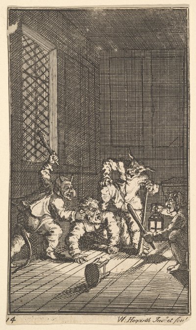 Hudibras catéchisé, Dix-sept petites illustrations pour Hudibras de Samuel Butler, no. 14 - William Hogarth