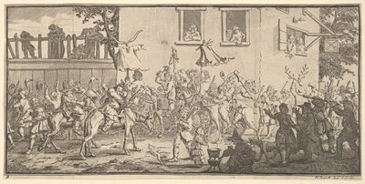 Hudibras et le Skimmington Dix-sept petites illustrations pour Hudibras de Samuel Butler - William Hogarth