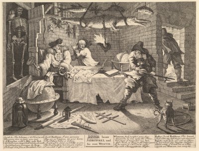 Hudibras bat Sidrophel et son homme Whacum - William Hogarth