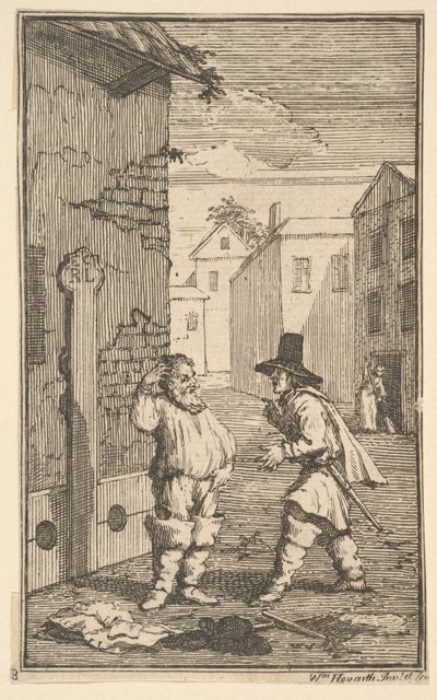 Hudubras et Ralpho disputant Dix-sept petites illustrations pour Hudibras de Samuel Butler, 1721-26 - William Hogarth