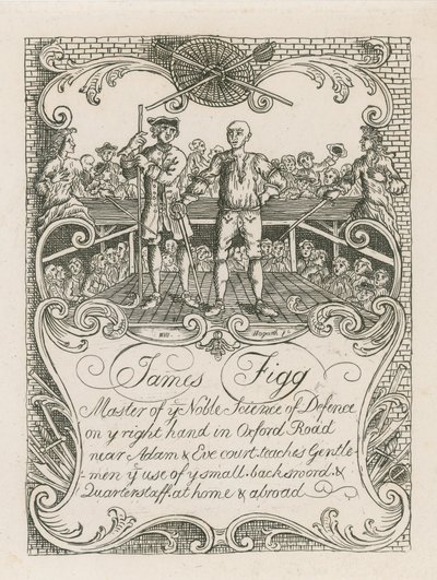 Carte de visite de James Figg conçue par Hogarth - William Hogarth
