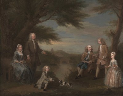 John et Elizabeth Jeffreys et leurs enfants, 1730 - William Hogarth