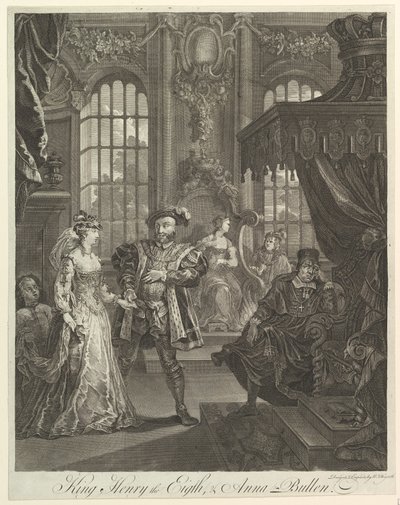 Le roi Henri VIII et Anna Bullen - William Hogarth