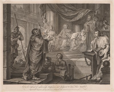 Paul devant Félix (grande planche) - William Hogarth