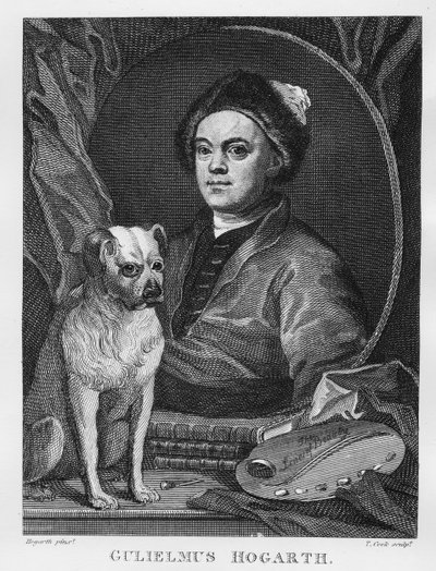 Autoportrait, gravé par T. Cook, 1809 - William Hogarth