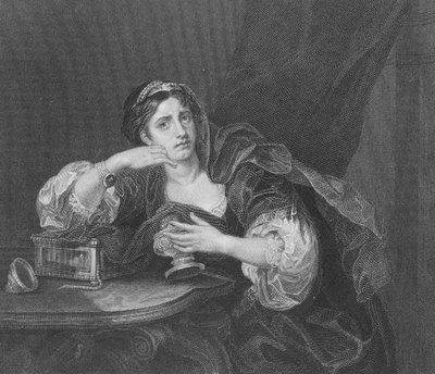 Sigismonda avec le cœur de son mari, gravé par T.W. Shaw, de 