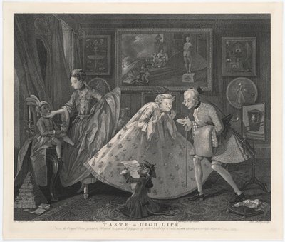 Le goût de la haute société, gravé par Samuel Phillips, 1808 - William Hogarth