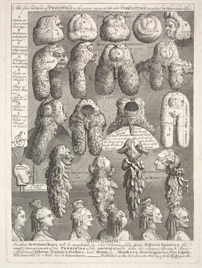 Les Cinq Ordres des Perruques, 15 octobre - William Hogarth