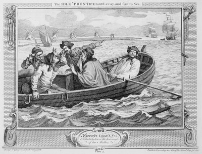 Le Paresseux renvoyé et envoyé en mer, planche V de 
