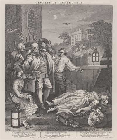 Le troisième stade de la cruauté : la cruauté dans la perfection - Le meurtre - William Hogarth