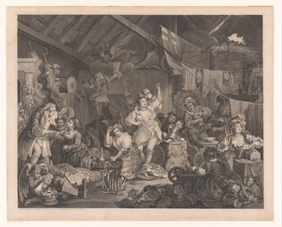 Actrices déguisées et enfants dans une grange Strolling actresses dressing in a Barn - William Hogarth