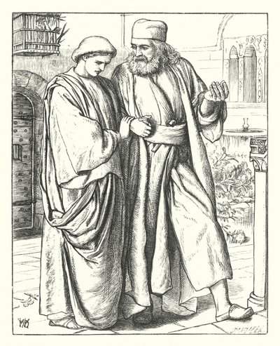 Les bijoux de Carême (gravure) - William Holman (after) Hunt