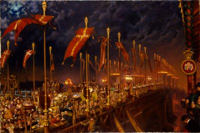 Le pont de Londres la nuit du mariage du prince et de la princesse de Galles, 1863 - William Holman Hunt