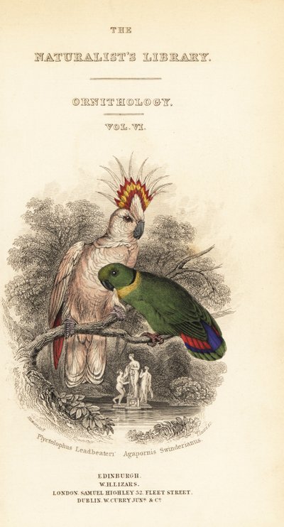 Page de titre avec vignette de la cacatoès de Major Mitchell et de l