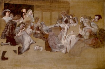 La veille du martyre (huile sur toile) - William James (attr. to) Grant