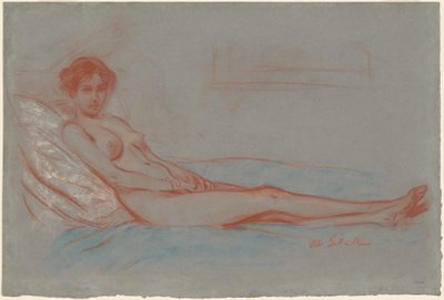 Femme nue allongée - William James Glackens