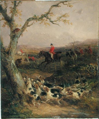 Un vent du sud et un ciel nuageux annoncent une matinée de chasse - William Joseph Shayer