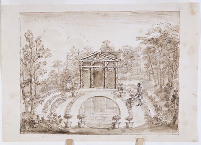 Temple floral et bassin rond - William Kent
