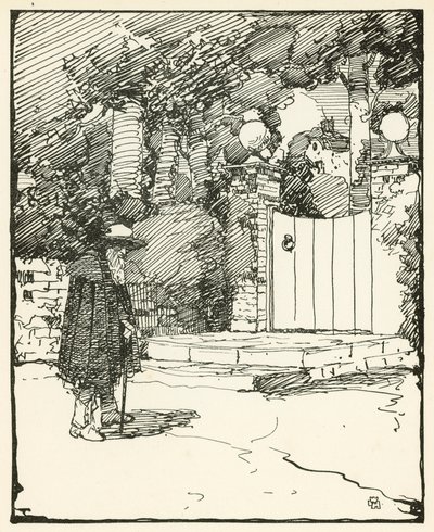 Illustration pour The Deserted Village par Oliver Goldsmith - William Lee Hankey