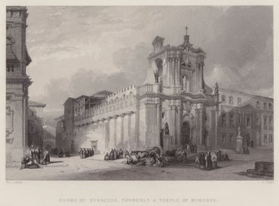 Duomo de Syracuse, anciennement un temple de Minerve - William Leighton Leitch