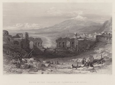 Ruines du Théâtre de Taormina et Mont Aetna - William Leighton Leitch