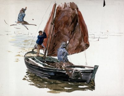 Un homme et un garçon à bord d