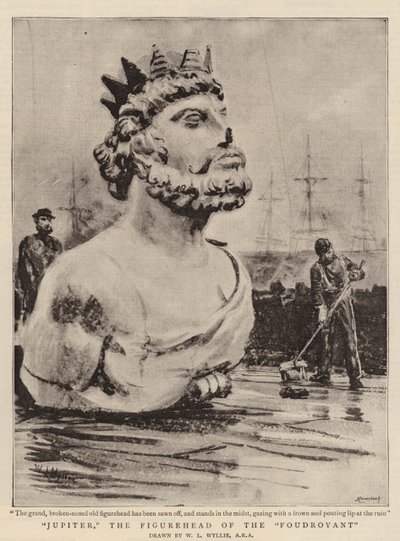 Jupiter, la figure de proue du Foudroyant - William Lionel Wyllie