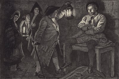 Le Bailli découvre Rob Roy dans la prison - William Lockhart Bogle