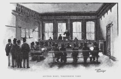 Salle des ventes, cour de Tokenhouse - William Luker