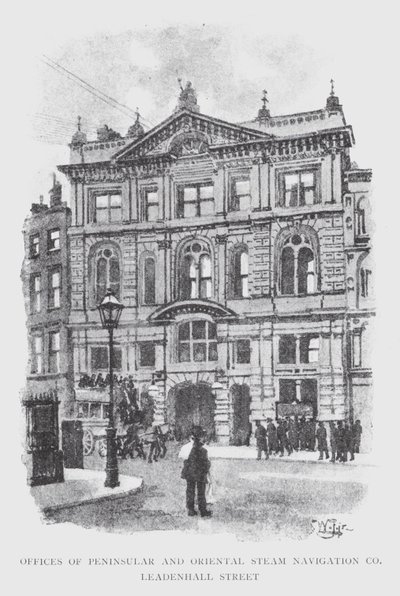Bureaux de la Peninsular and Oriental Steam Navigation Co, Leadenhall Street - William Luker