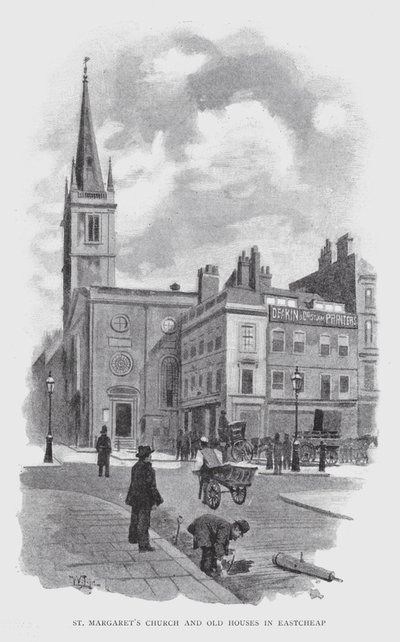 Église St Margaret et Vieilles Maisons à Eastcheap - William Luker