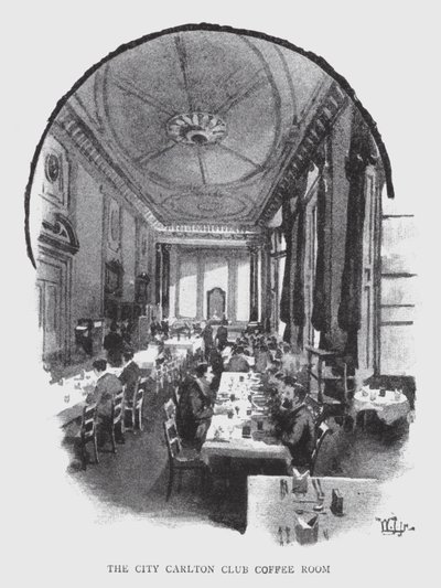 La salle de café du City Carlton Club - William Luker