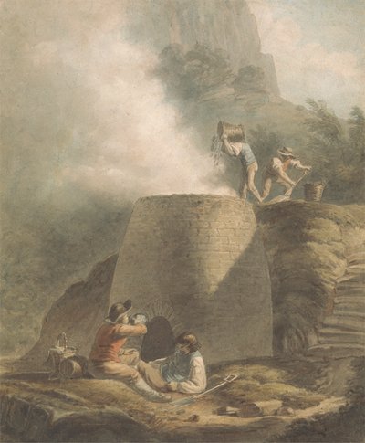 Paysage avec four à chaux et ouvriers - William Marshall Craig