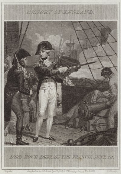 Lord Howe défait les Français - William Marshall Craig
