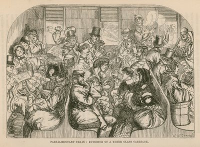 Train Parlementaire : Intérieur du Wagon de Troisième Classe, de 