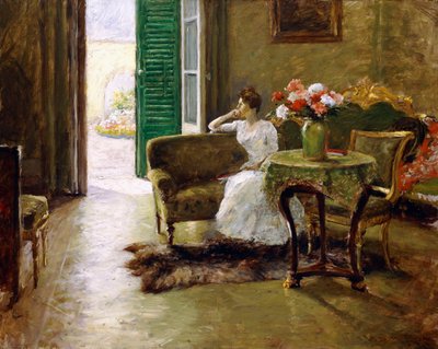 Un souvenir - Dans la villa italienne - William Merritt Chase