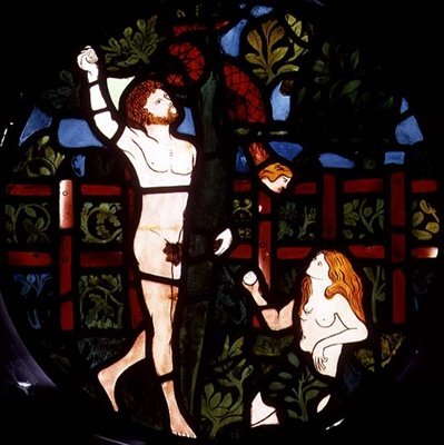 Adam et Ève cueillant des fruits (détail) - William Morris