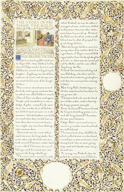Manuscrit calligraphique et illuminé, c.1871-1873 - William Morris