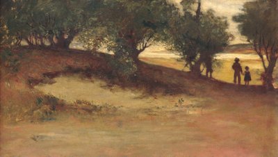 Banc de sable avec des saules, magnolia - William Morris Hunt