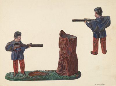 Banque de soldat de la guerre civile et tronc d