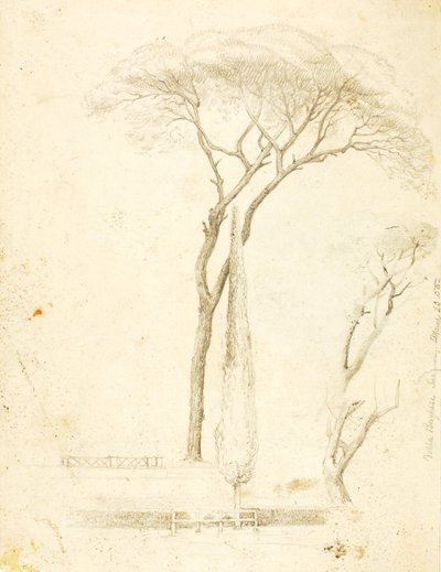 (Études--Villa Borghese, 2 figures, etc.) - William Page