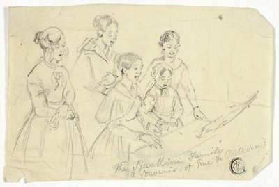 La famille Squallini : Un souvenir de la rue de Poitevin - William Parrott