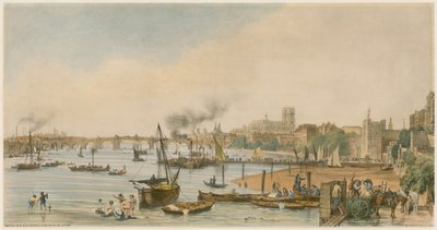 Westminster et Hungerford depuis le pont de Waterloo, c. 1840 - William Parrott